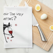 Kennen Sie den Weg nach Cabernet? Weinpuppe Geschirrtuch (Viertel Falte)