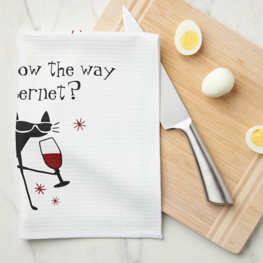 Kennen Sie den Weg nach Cabernet? Weinpuppe Geschirrtuch (Viertel Falte)