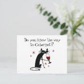 Kennen Sie den Weg nach Cabernet? Weinpuppe Postkarte (Stehend Vorderseite)