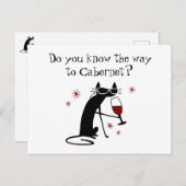 Kennen Sie den Weg nach Cabernet? Weinpuppe Postkarte (Vorne/Hinten)