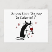 Kennen Sie den Weg nach Cabernet? Weinpuppe Postkarte (Vorderseite)