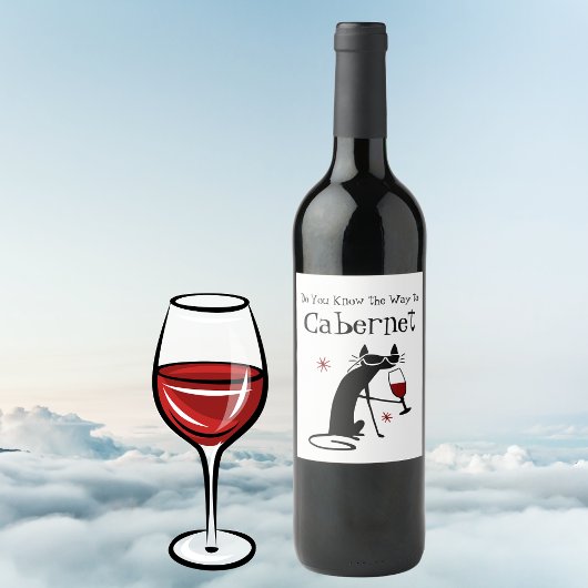 Kennen Sie den Weg nach Cabernet? Weinpuppe Weinetikett