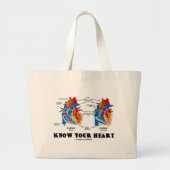 Kennen Sie Ihr Herz (Herz-Anatomie) Jumbo Stoffbeutel (Vorne)