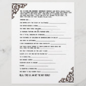 KENNEN SIE IHR SPIEL BRIEFBOGEN (Vorderseite)