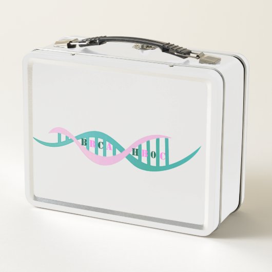 Kennen Sie Ihre Gene u. BRCA HBOC Metall Brotdose (Rückseite)