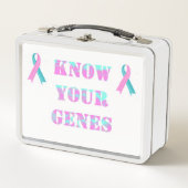 Kennen Sie Ihre Gene u. BRCA HBOC Metall Brotdose (Vorderseite)