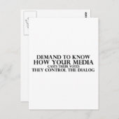 Kennen Sie Ihre Medien Postkarte (Vorne/Hinten)