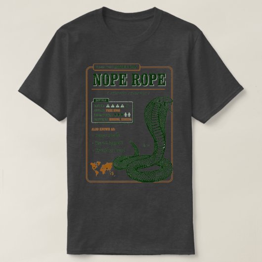 Kennen Sie Ihre Nope Rope AKA Snake Funny Snake T-Shirt (Design vorne)