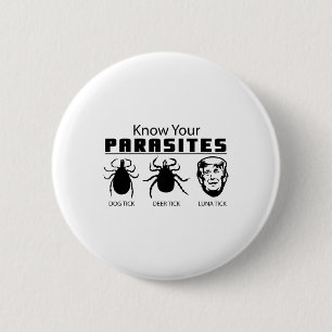 Kennen Sie Ihre Parasiten Anti-Trump Af Resist Fun Button