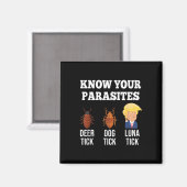 Kennen Sie Ihre Parasiten Anti-Trump Funny Tick Re Magnet (Vorderseite/Rückseite)