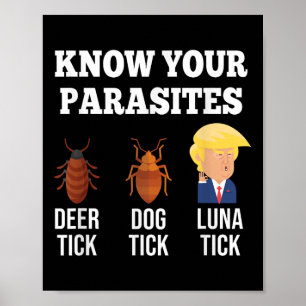 Kennen Sie Ihre Parasiten Anti-Trump Funny Tick Re Poster