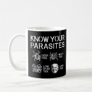Kennen Sie Ihre Parasiten gegen Joe Biden Lunatic Kaffeetasse