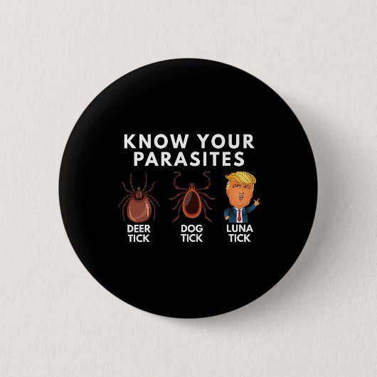 Kennen Sie Ihre Parasiten Hirsch Tick Hund Tick Lu Button (Vorderseite)