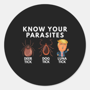 Kennen Sie Ihre Parasiten Hirsch Tick Hund Tick Lu Runder Aufkleber
