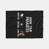 Kennen Sie Ihre Parasiten - Hirschzäck, Hundezecke Fleecedecke (Vorderseite (Horizontal))