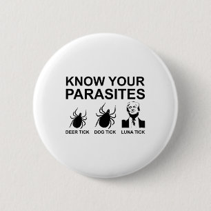 Kennen Sie Ihre Parasiten T Shirt Anti Trump T-Shi Button
