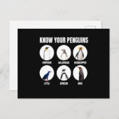 Kennen Sie Ihre Pinguine Pinguin Snow Bird Postkarte (Vorne/Hinten)