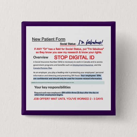 Kennen Sie Ihre Rechte durch RoseWriter-Schaltfläc Button (Vorderseite)