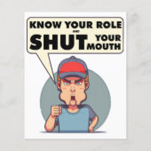 Kennen Sie Ihre Rolle und halten Sie den Mund (Rückseite)