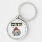 Kennen Sie Ihre Rolle und halten Sie den Mund Schlüsselanhänger (Vorne)