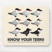 Kennen Sie Ihre Seeschwalben Mousepad (Vorne)