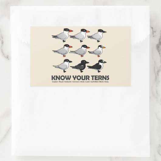 Kennen Sie Ihre Terns Rechteckiger Aufkleber (Tasche)