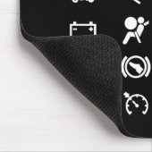 Kennen Sie Ihre Warnzeichen (Schwarzes) Mousepad (Ecke)
