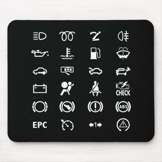 Kennen Sie Ihre Warnzeichen (Schwarzes) Mousepad (Vorne)