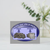 Kennen Sie Ihren Haufen Stöcke - Postkarte (Stehend Vorderseite)