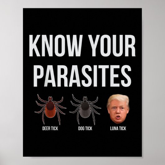Kennen Sie Ihren Parasiten-Dump Präsident Trump Pa Poster (Vorne)