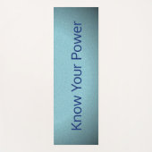 "Kennen Sie Ihren Power" Blautöne glänzen Yogamatte (Vorderseite)