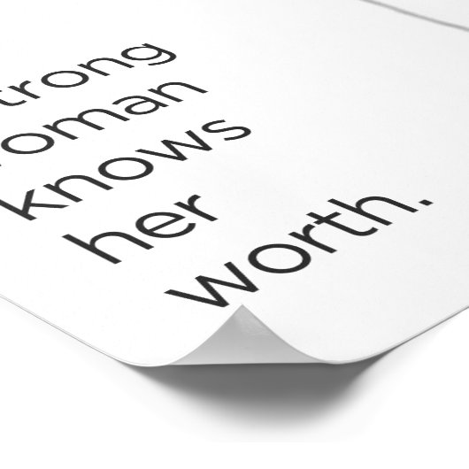 Kennen Sie Ihren Wert Poster (Ecke)