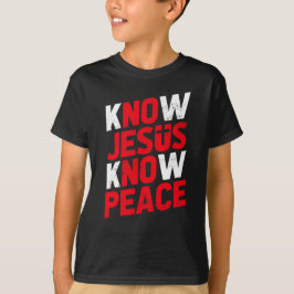 Kennen Sie Jesus kennen den Christlichen Frieden T-Shirt