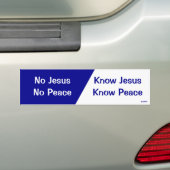 Kennen Sie Jesus, kennen Sie Frieden Autoaufkleber (Auf Auto)
