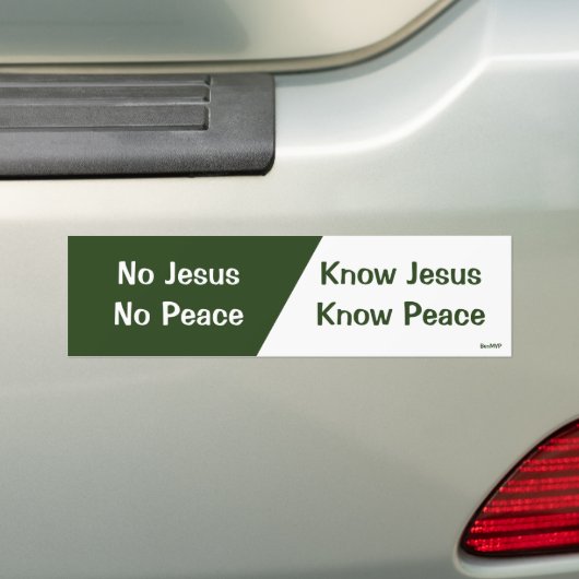 Kennen Sie Jesus, kennen Sie Frieden Autoaufkleber (Auf Auto)