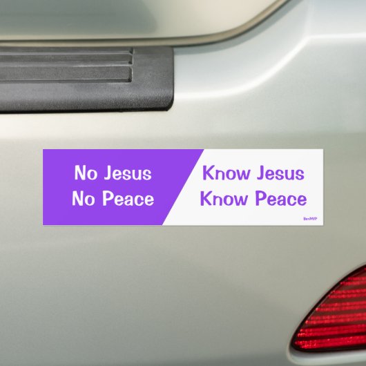 Kennen Sie Jesus, kennen Sie Frieden Autoaufkleber (Auf Auto)
