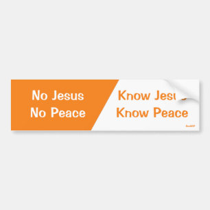 Kennen Sie Jesus, kennen Sie Frieden Autoaufkleber