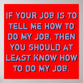 Kennen Sie mein Job-Poster Poster