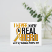 Kennen Sie niemals einen Held-2-Stepdad-Anhang Kre Postkarte (Stehend Vorderseite)