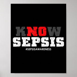 Kennen Sie Sepsis _ Infektion _ Sepsis-Bewusstsein Poster