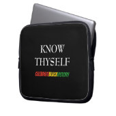 KENNEN SIE SICH SELBST feiern Black History Month  Laptopschutzhülle (Vorderseite Links)
