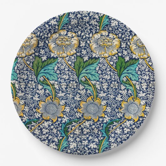 Kennet-Muster (von William Morris) Pappteller (Vorderseite)