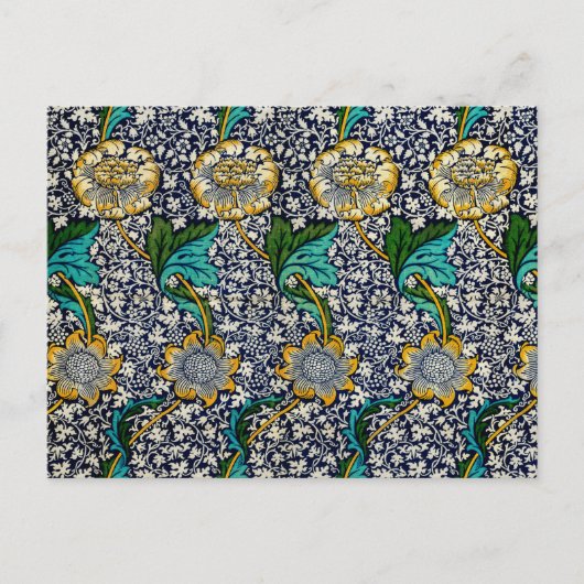 Kennet, Muster von William Morris (Version 2) Postkarte (Vorderseite)