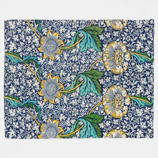 Kennet Pattern (von William Morris) Fleecedecke (Vorderseite (Horizontal))
