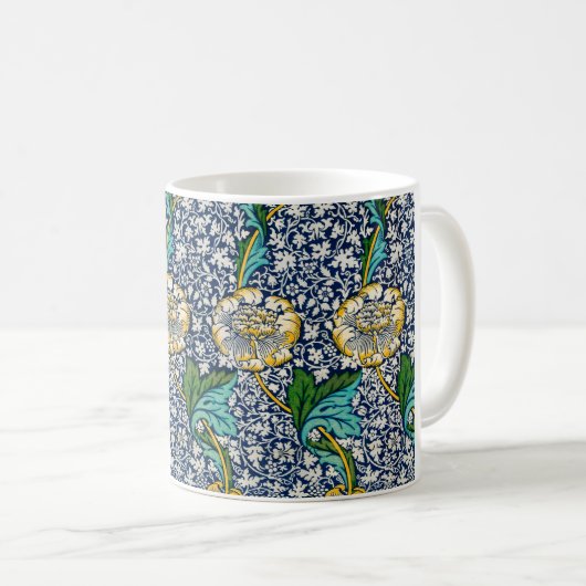 Kennet Pattern (von William Morris) Kaffeetasse (VorderseiteRechts)
