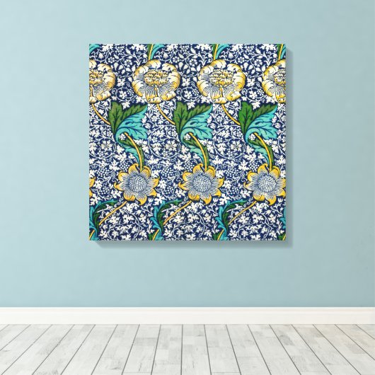Kennet Pattern (von William Morris) Leinwanddruck (Insitu (Holzboden))