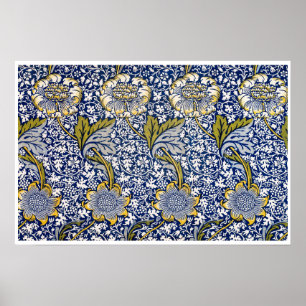 Kennet von William Morris, Vintage Textilkunst Poster