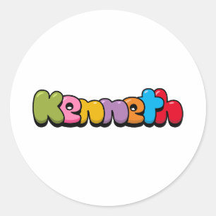 Kenneth Classic Round Sticker