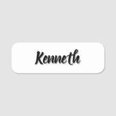 Kenneth Mens Name, Namensschild (Vorderseite)