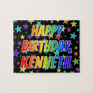 "KENNETH" Vorname, Spaß "GLÜCKLICHER BIRTHTAG" Puzzle